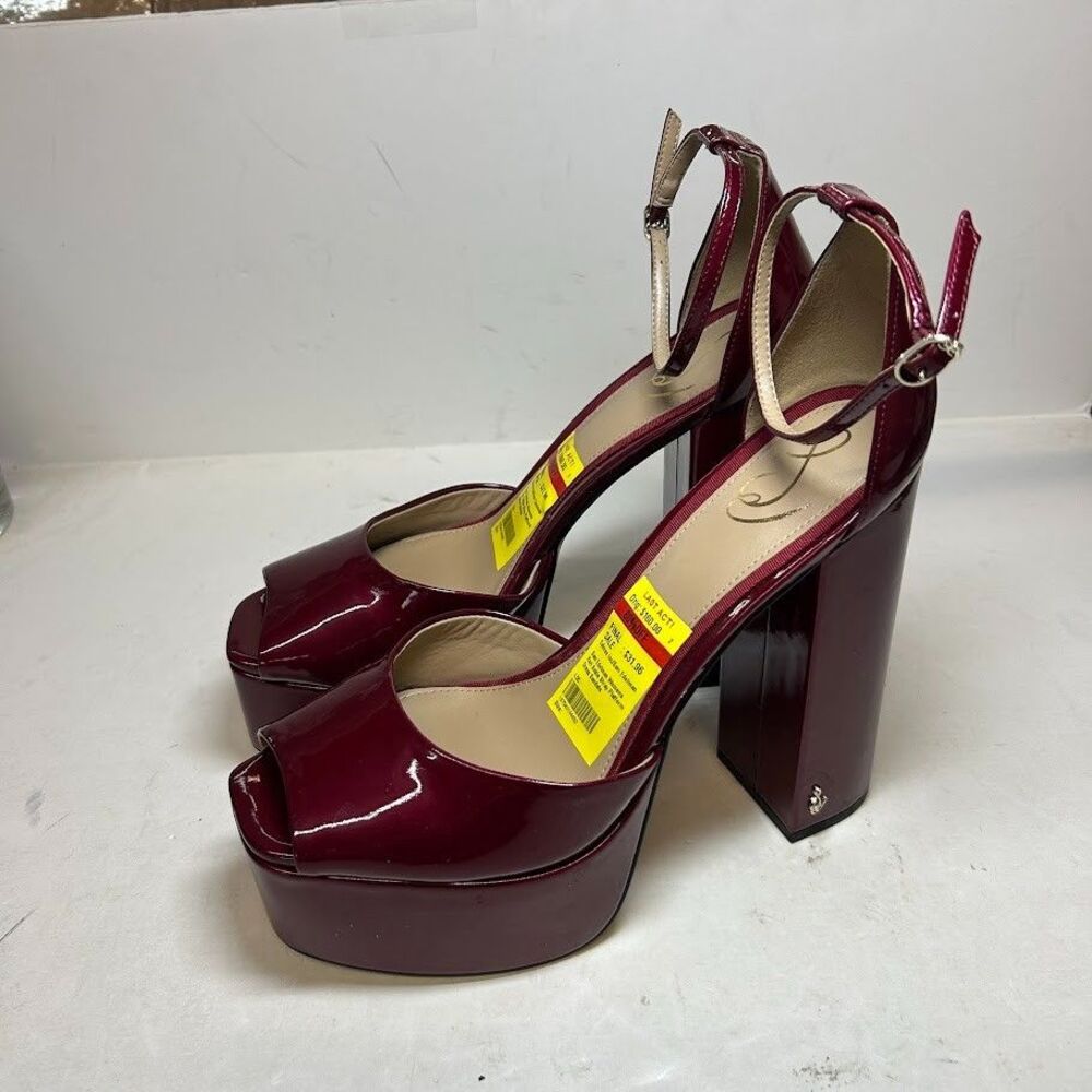 Sam Edelman Womens 10 M Holly Red Patent Kori Platform High Heels DISPLAY RD3 - Picture 2 of 4